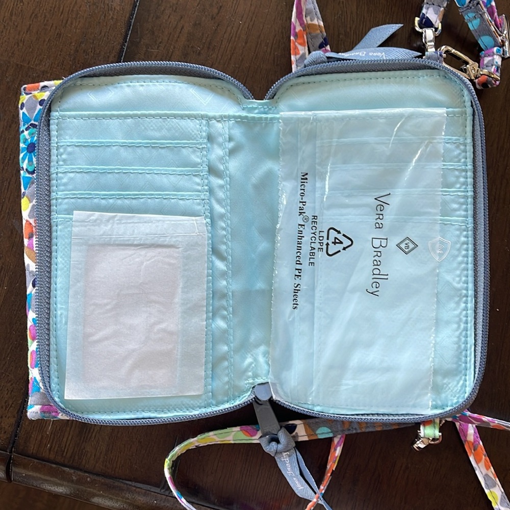 NWT! Vera Bradley Sunny Medallion RFID 3-n1 Crossbody - Picture 6 of 8